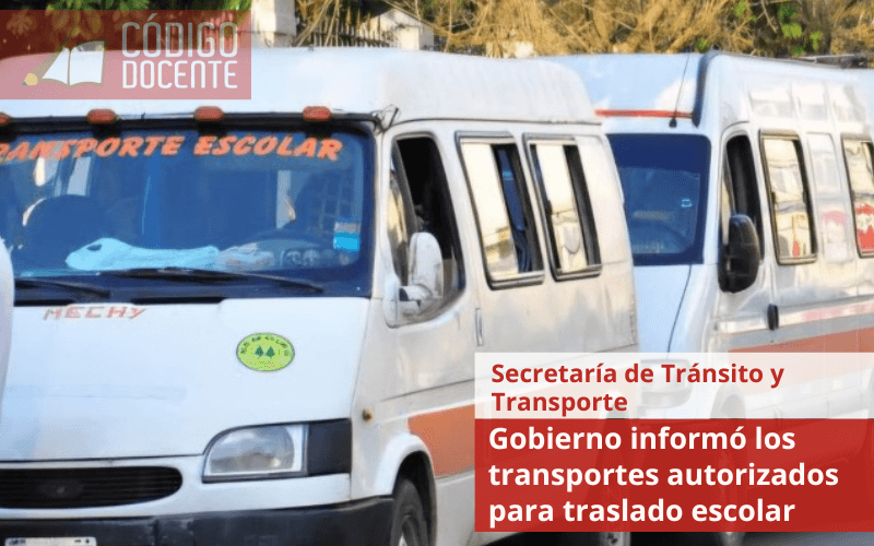 Gobierno informó los transportes autorizados para traslado escolar