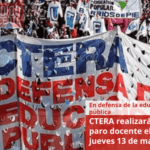 CTERA realizará un nuevo paro docente el próximo jueves 13 de marzo