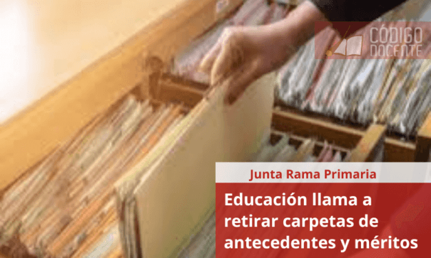 Educación llama a retirar carpetas de antecedentes y méritos