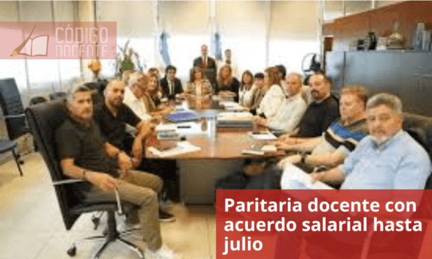 Paritaria docente con acuerdo salarial hasta julio