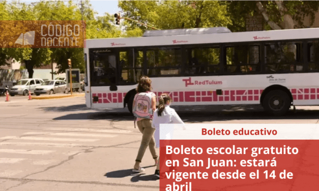 Boleto escolar gratuito en San Juan: estará vigente desde el 14 de abril