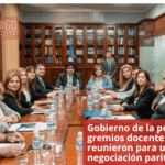 Gobierno de la provincia y gremios docentes se reunieron para una nueva negociación paritaria