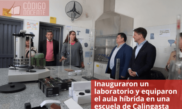 Inauguraron un laboratorio y equiparon el aula híbrida en una escuela de Calingasta