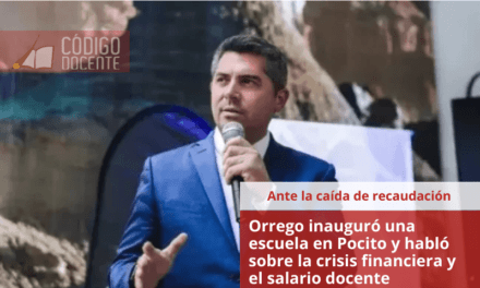 Orrego habló de la negociación salarial docente y reconoció el impacto que genera en las cuentas la caída en la recaudación