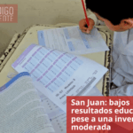 San Juan: bajos resultados educativos pese a una inversión moderada