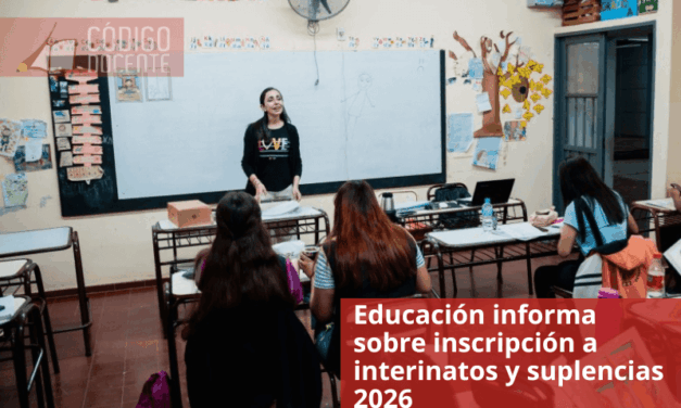 Educación informa sobre inscripción a interinatos y suplencias 2026