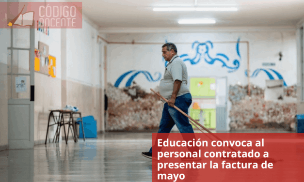 Educación convoca al personal contratado a presentar la factura de mayo