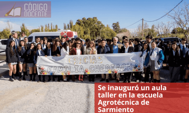 Se inauguró un aula taller en la escuela Agrotécnica de Sarmiento