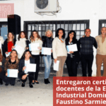 Entregaron certificados a docentes de la Escuela Industrial Domingo Faustino Sarmiento