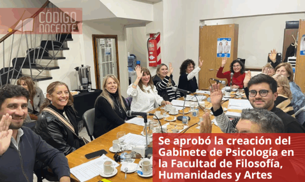 Se aprobó la creación del Gabinete de Psicología en la Facultad de Filosofía, Humanidades y Artes
