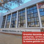 Gremios docentes piden paritarias, carrera y ciudadanía preuniversitaria en la nueva gestión de la UNSJ