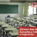 Últimos días de llamados a interinatos y suplencias