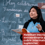 Habilitan inscripción extraordinaria para cubrir interinatos y suplencias