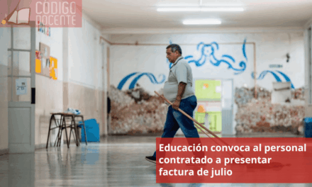 Educación convoca al personal contratado a presentar factura de julio