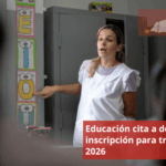 Educación cita a docentes a inscripción para traslados 2026